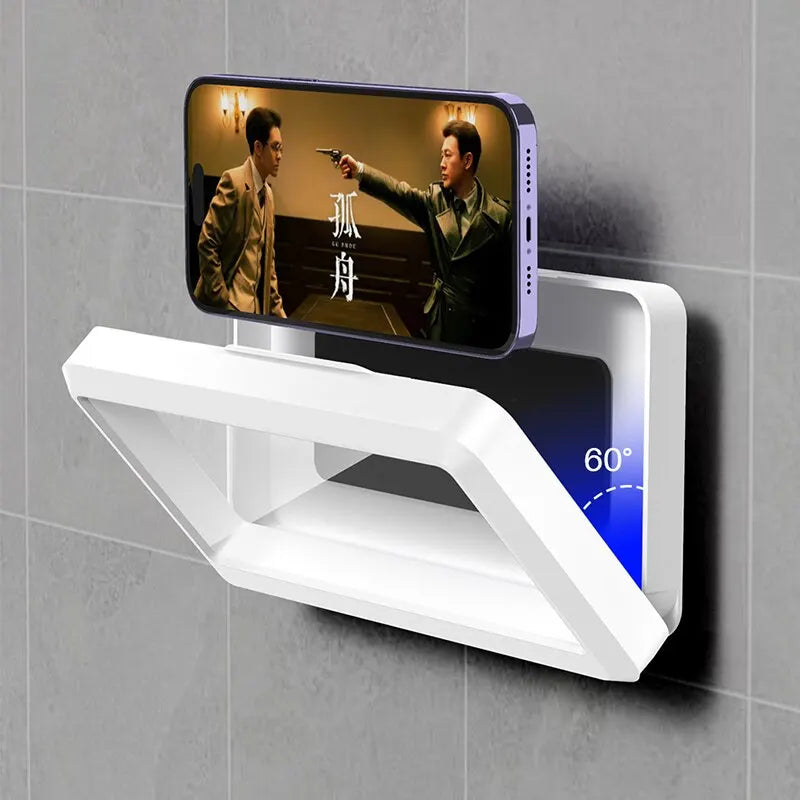 Waterproof Bathroom Phone Holder – Wall-Mounted Touchscreen Case for Shower & Bath