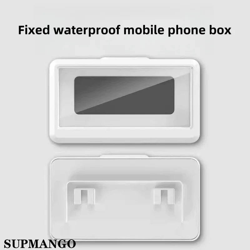 Waterproof Bathroom Phone Holder – Wall-Mounted Touchscreen Case for Shower & Bath