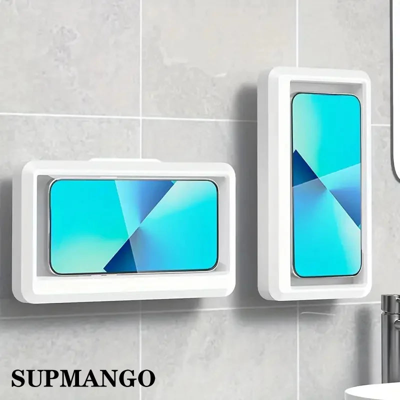 Waterproof Bathroom Phone Holder – Wall-Mounted Touchscreen Case for Shower & Bath