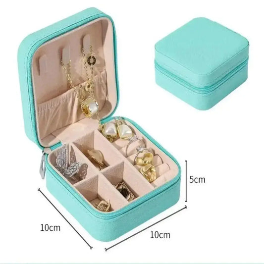 Mini Jewelry Storage Box – Portable PU Leather Organizer for Travel & Home