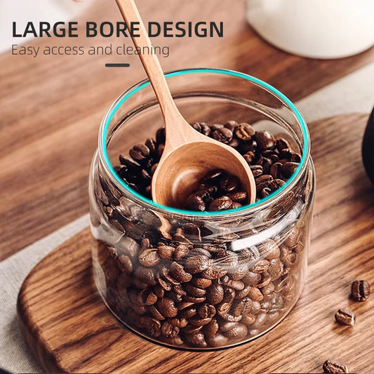 Vacuum-Sealed Glass Jar – Keeps Coffee, Tea & Grains Fresh!